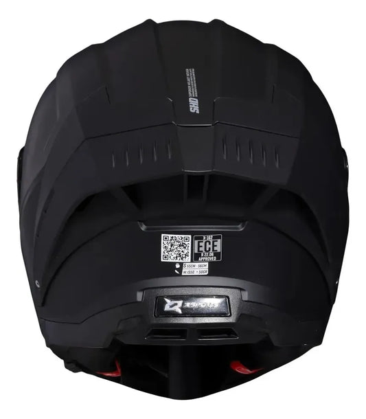 Casco Integral X-Sports X-162 Negro Mate Spoiler - Vista 2