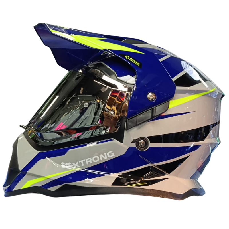 Casco Xtrong XTR-902 FLY Naranja Azul Brillo
