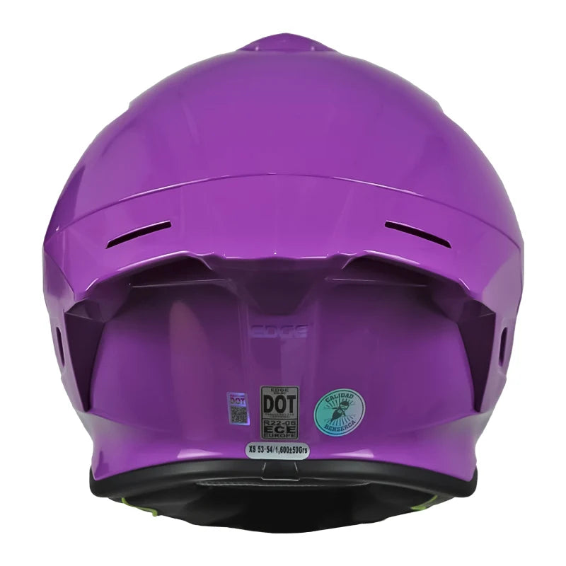 Casco Edge Shanghai Sólido Morado - Vista 2