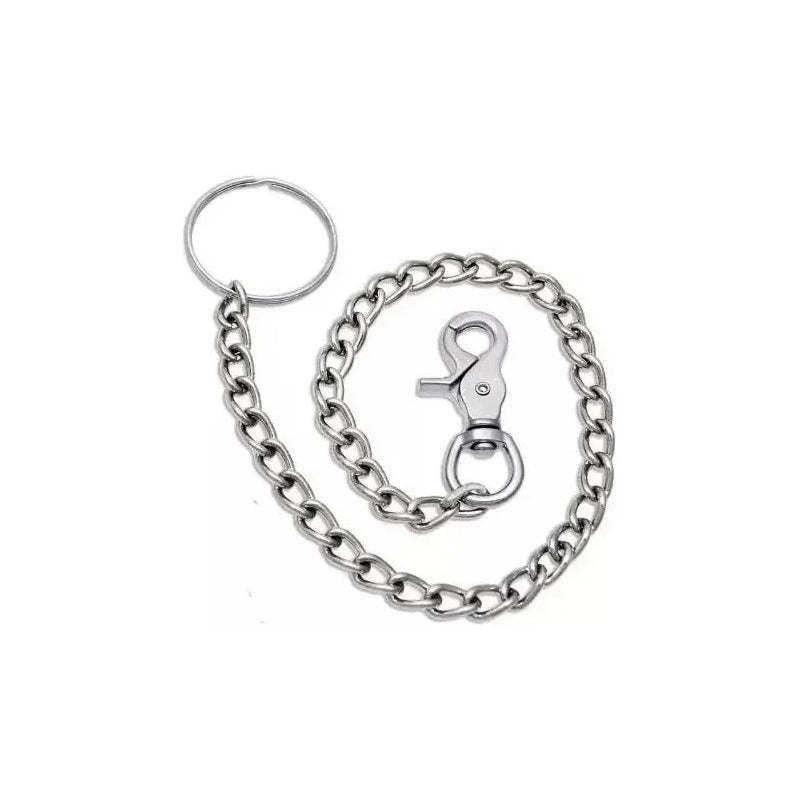 Cadena Malone Sencilla Para Pantalón O Billetera Plateado