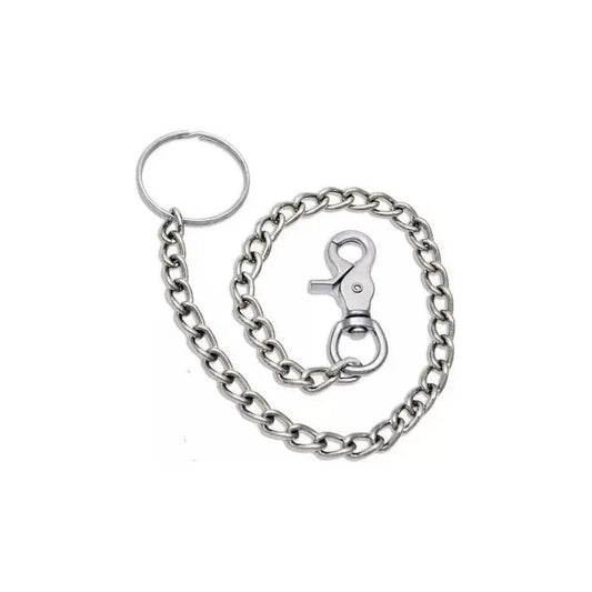 Cadena Malone Sencilla Para Pantalón O Billetera Plateado