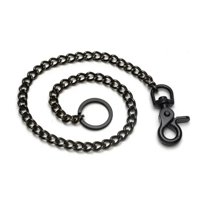 Cadena Malone Sencilla Para Pantalón O Billetera Negro
