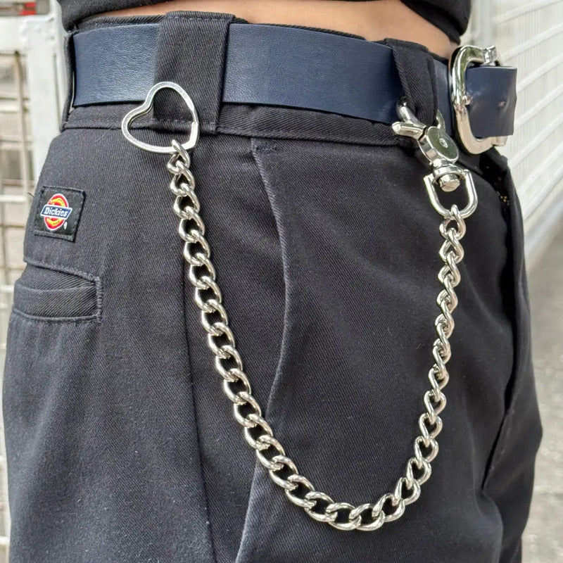 Cadena Malone Sencilla Para Pantalón O Billetera Plateado