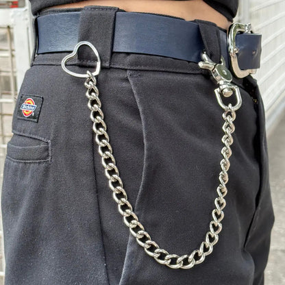 Cadena Malone Sencilla Para Pantalón O Billetera Plateado