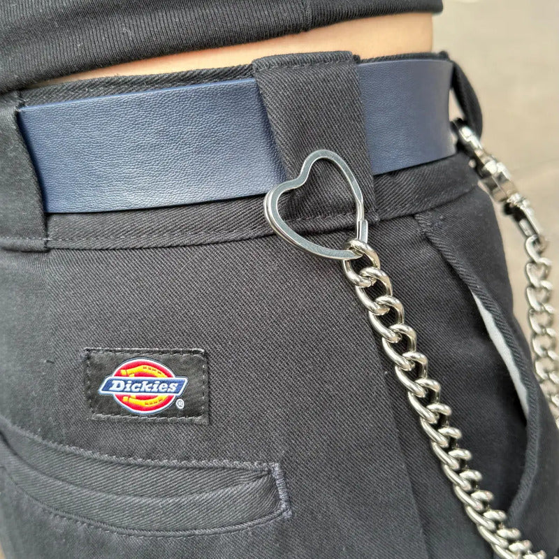 Cadena Malone Sencilla Para Pantalón O Billetera Plateado