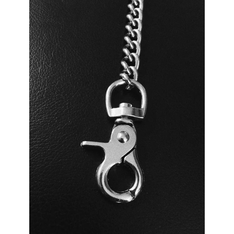 Cadena Malone Sencilla Para Pantalón O Billetera Plateado