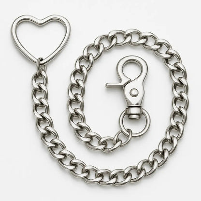 Cadena Malone Sencilla Para Pantalón O Billetera Plateado