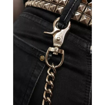 Cadena Malone Sencilla Para Pantalón O Billetera Plateado