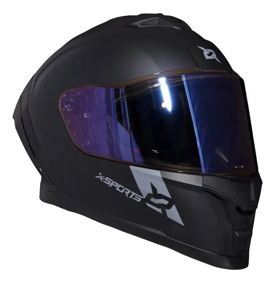 Casco Integral X-Sports X-162 Negro Mate Spoiler - Vista 3