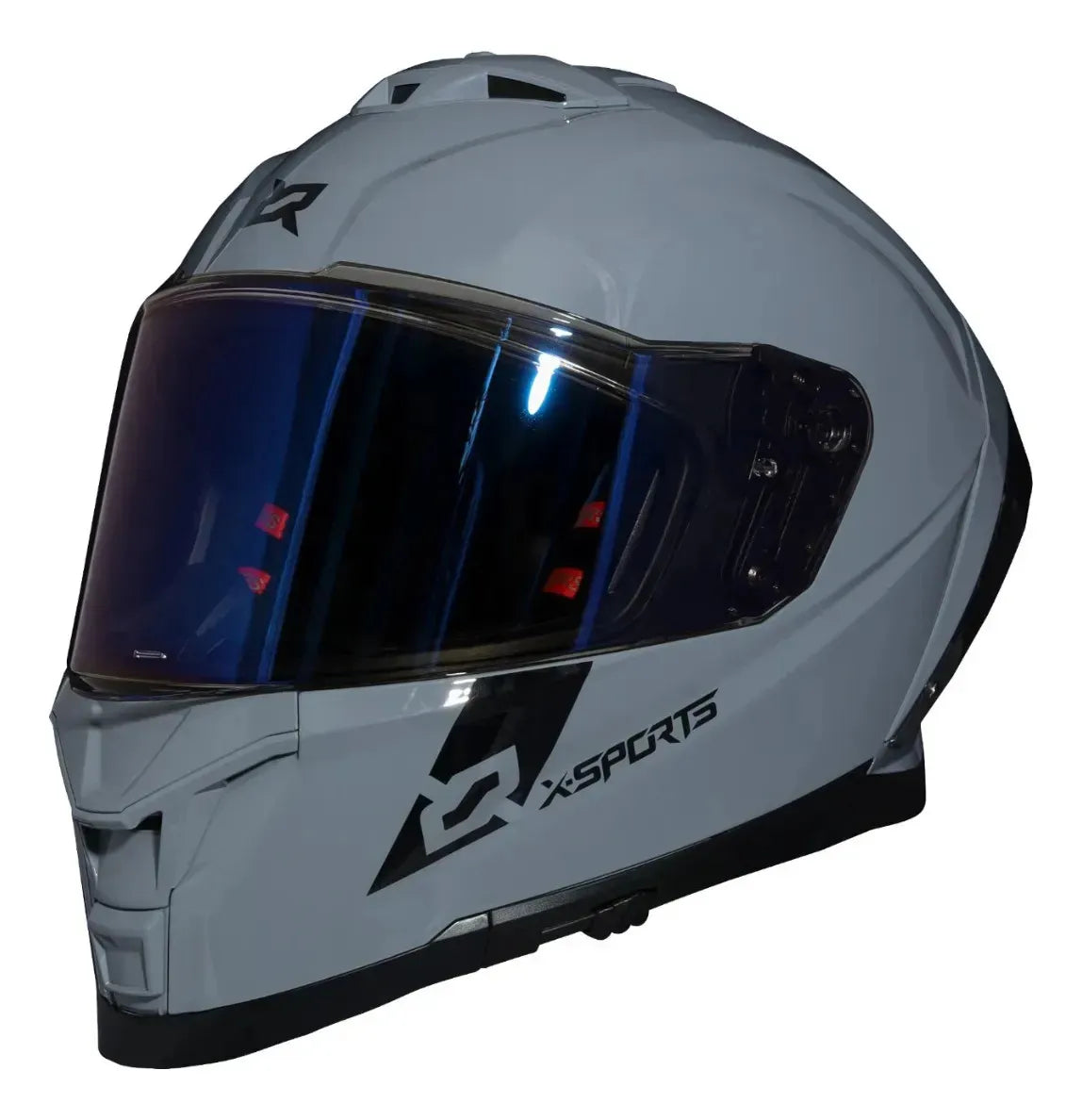 Casco Integral X-Sports X-162 Gris Brillante Spoiler - Vista 3