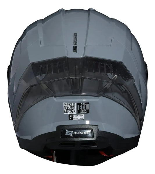 Casco Integral X-Sports X-162 Gris Brillante Spoiler - Vista 2