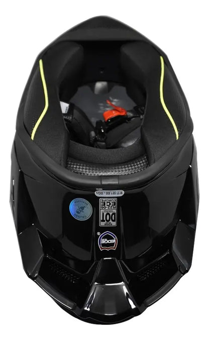 Casco Integral Edge Shanghai Negro Brillante - Vista 5