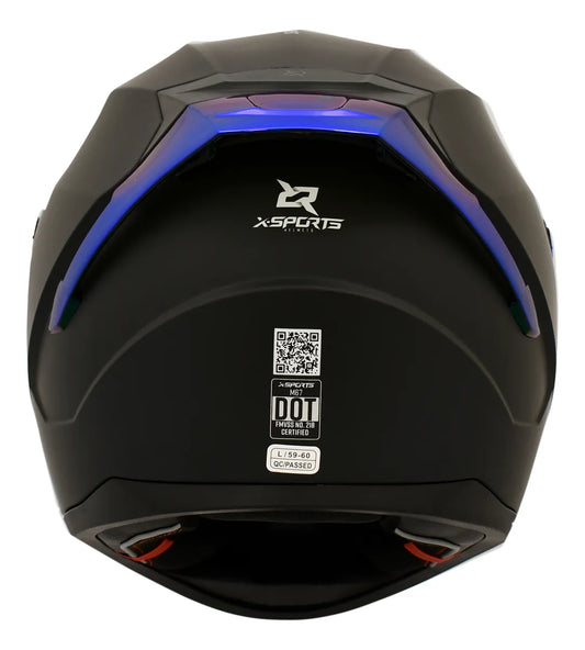Casco Integral X-Sports M67 Reloaded Visor Azul - Vista 2