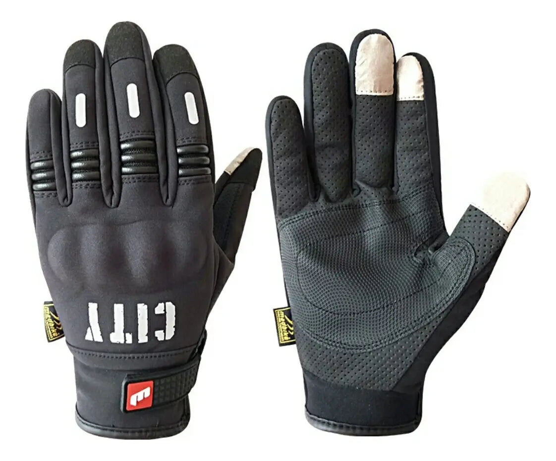Guantes Para Moto Protecciones Madbike City Negro