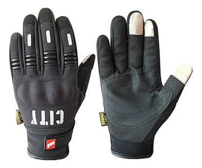Guantes Para Moto Protecciones Madbike City Negro