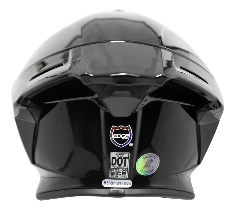 Casco Integral Edge Shanghai Negro Brillante - Vista 4