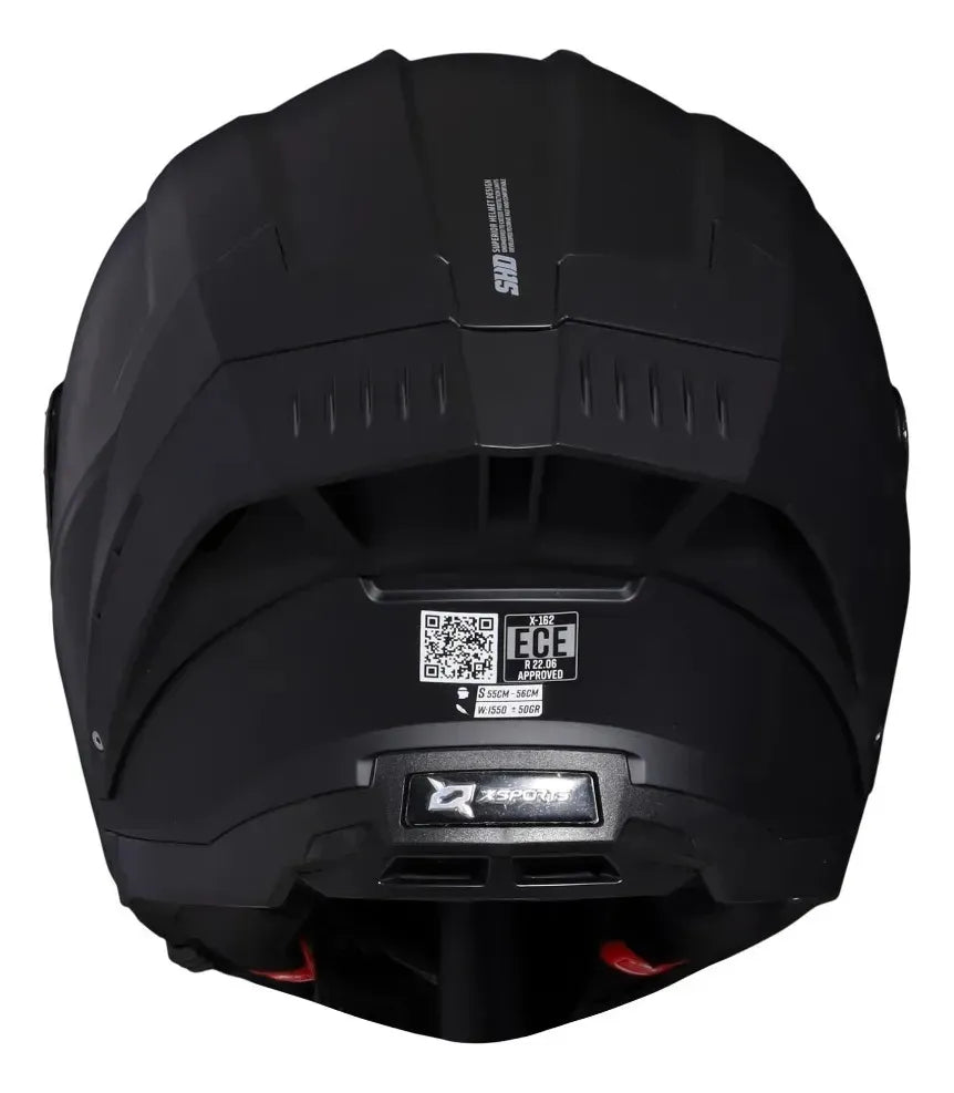 Casco Integral X-Sports X-162 Negro Mate Spoiler - Vista 2