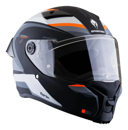 Casco Integral Spartan Fenix Turb Negro Gris Negro Turb Mate
