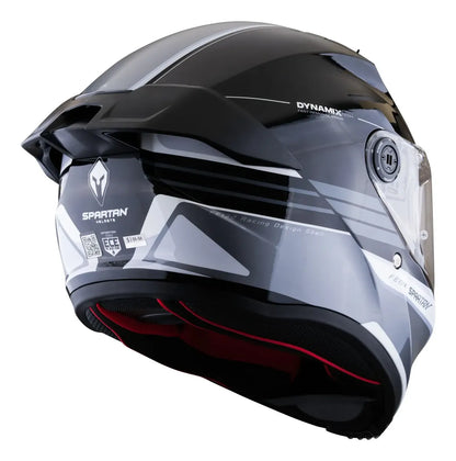 Casco Integral Spartan Fenix Slab Gris Negro Gris Slab Brillante