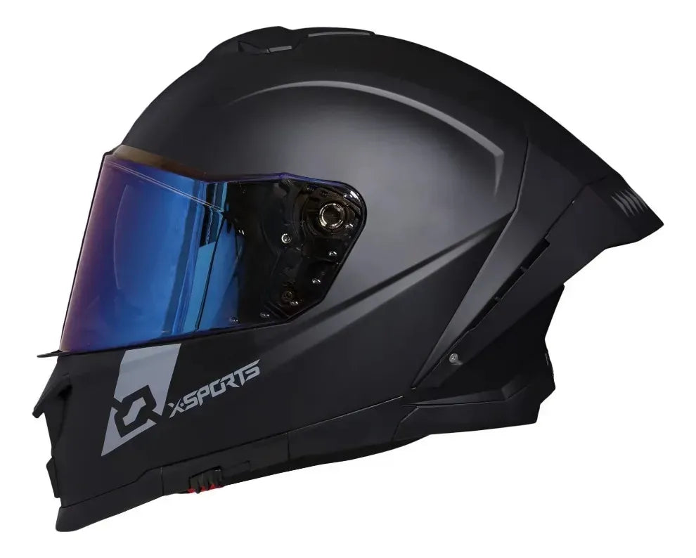 Casco Integral X-Sports X-162 Negro Mate Spoiler - Vista Principal