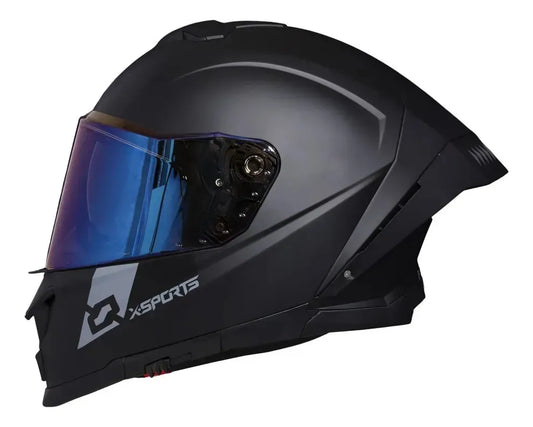 Casco Integral X-Sports X-162 Negro Mate Spoiler - Vista Principal