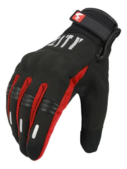 Guantes Para Moto Protecciones Madbike City Rojo