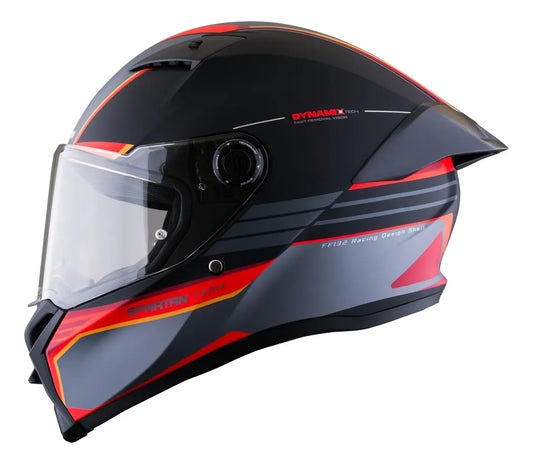 Casco Moto Spartan Fenix Slab Negro Gris Rojo Mate