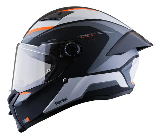 Casco Integral Spartan Fenix Turb Negro Gris Negro Turb Mate