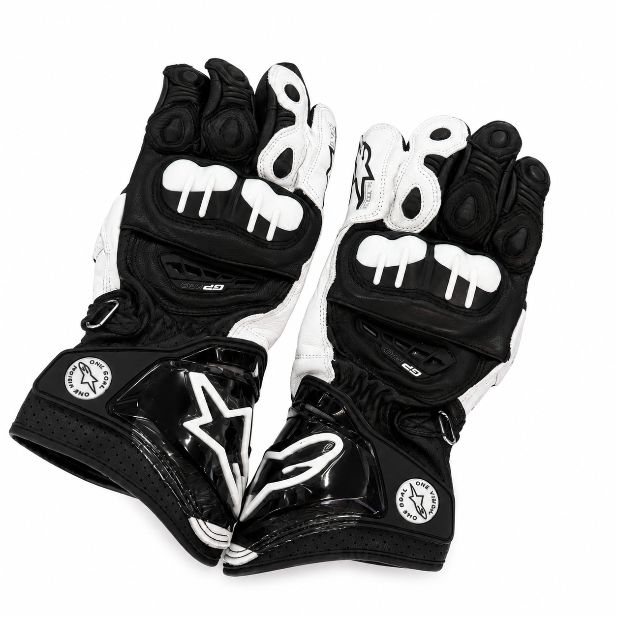 Guantes Alpinestars GP Pro Negro/Blanco - Frente