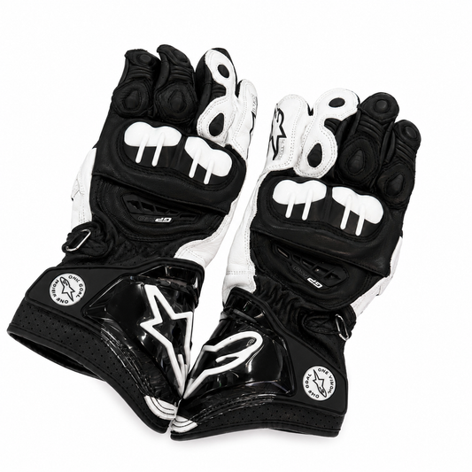 Guantes Alpinestars GP Pro Negro/Blanco - Frente