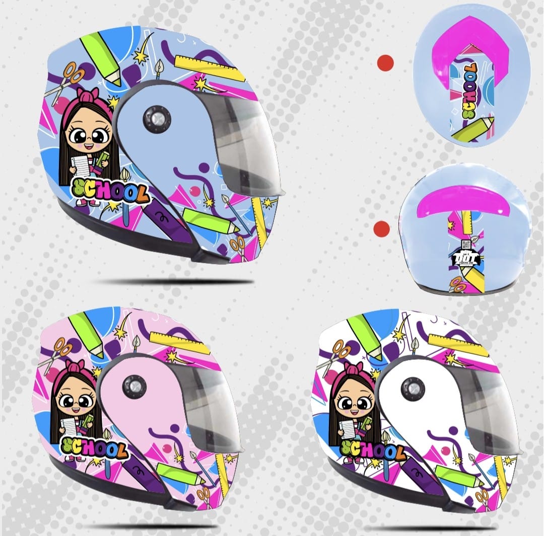 Casco Tattoo SK-2 Girl Unicornio