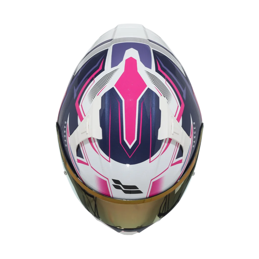 Casco Xtrong XTR-Ranger Racecraft Blanco Brillo - Vista 3