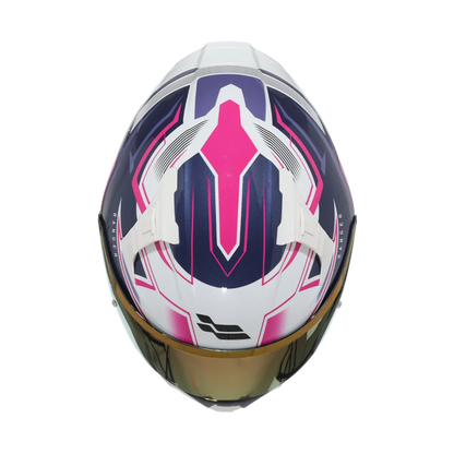 Casco Xtrong XTR-Ranger Racecraft Blanco Brillo - Vista 3