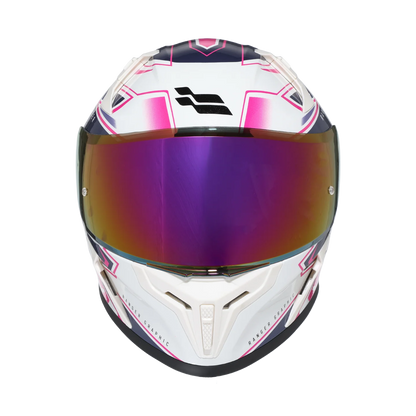 Casco Xtrong XTR-Ranger Racecraft Blanco Brillo - Vista 4
