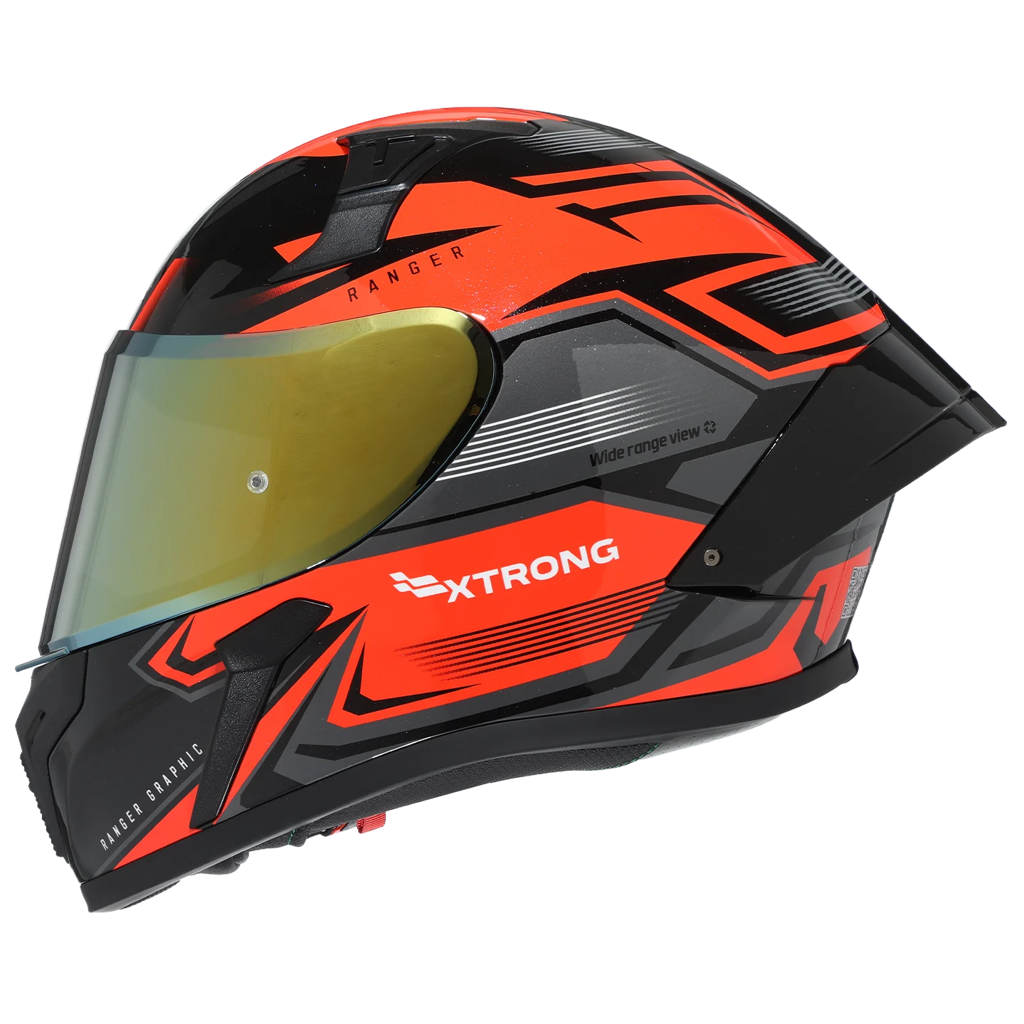 Casco Xtrong XTR-Ranger Suzuka Naranja Brillo Visor Dorado - Principal