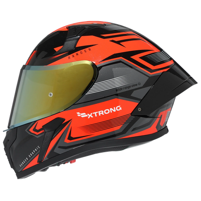 Casco Xtrong XTR-Ranger Suzuka Naranja Brillo Visor Dorado - Principal