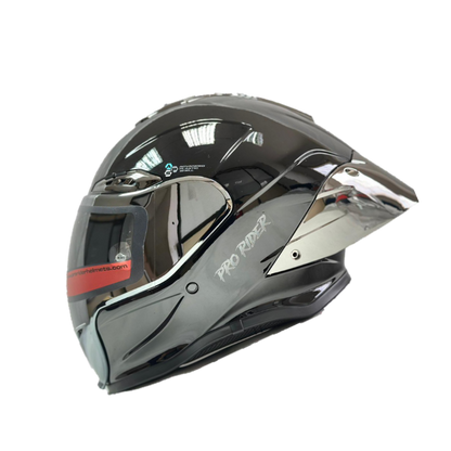Casco Integral Pro Rider 711 Negro Plata - Principal