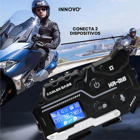 Intercomunicador Moto KR M8 Bluetooth IP66 Manos Libres FM 2x1
