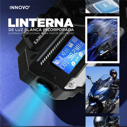 Intercomunicador Moto KR M8 Bluetooth IP66 Manos Libres FM 2x1
