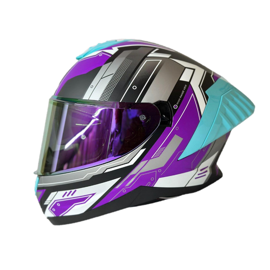 Casco Integral Pro Rider 713 Negro Morado - Principal
