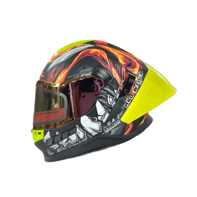 Casco Integral Pro Rider Frontier Dientes Amarillo Rojo - Principal