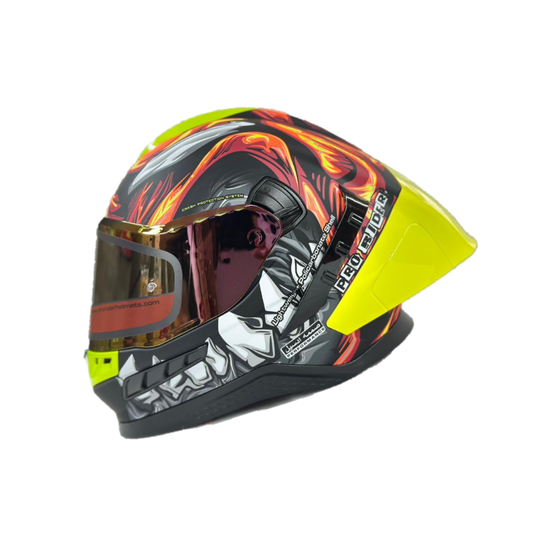 Casco Integral Pro Rider Frontier Dientes Amarillo Rojo - Principal