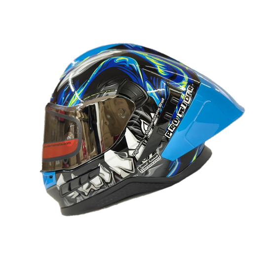 Casco Integral Pro Rider Frontier Dientes Azul - Principal