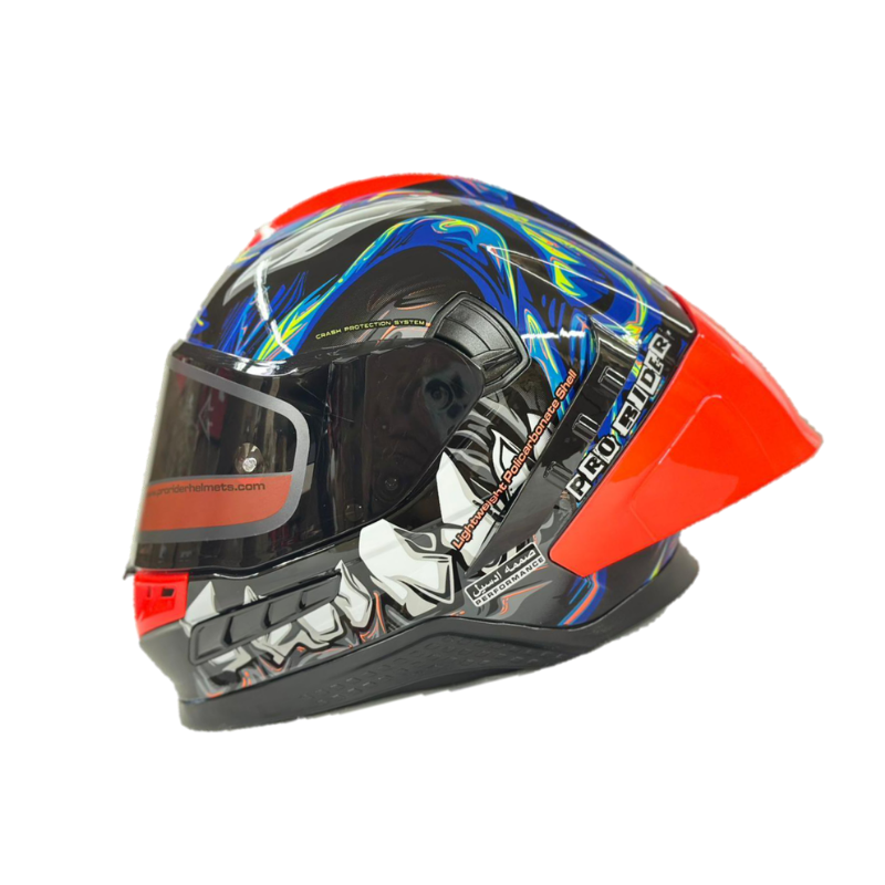 Casco Integral Pro Rider Frontier Dientes Rojo Lizard - Principal