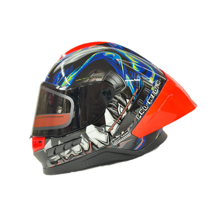 Casco Integral Pro Rider Frontier Dientes Rojo Lizard - Principal