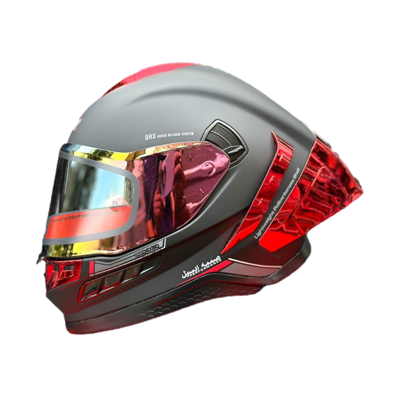 Casco Integral Pro Rider Frontier Plata Rojo - Principal