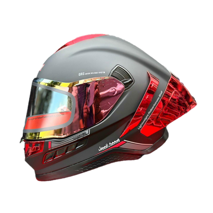 Casco Integral Pro Rider Frontier Plata Rojo - Principal