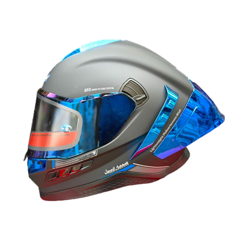 Casco Integral Pro Rider Frontier Plata Azul - Principal