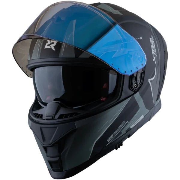 Casco Integral X-Sports X-162 Solid Gris/Negro Mate - Vista 3