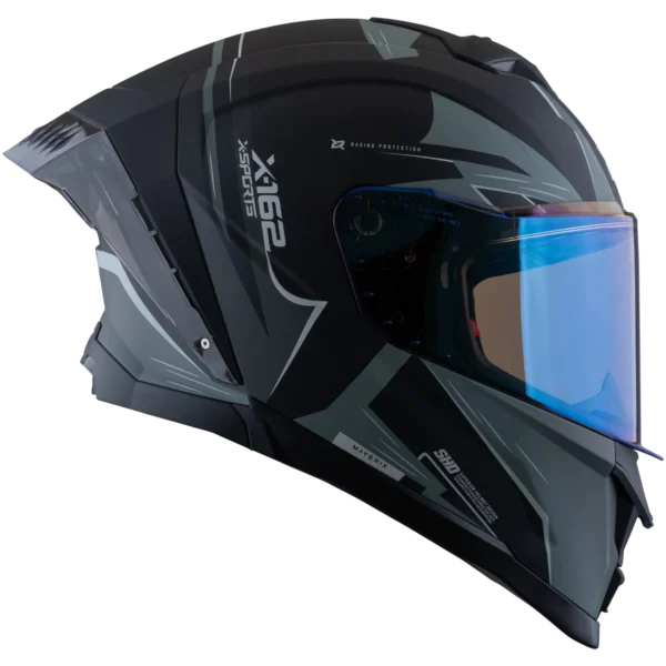 Casco Integral X-Sports X-162 Solid Gris/Negro Mate - Vista 4